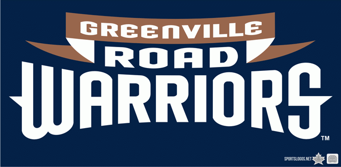 greenville road warriors 2010-pres wordmark logo v3 iron on heat transfer